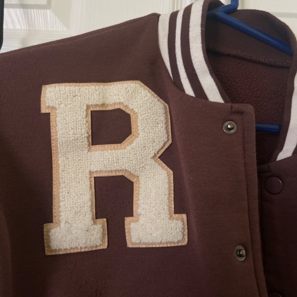 Brown Varsity Jacket (fits XS-S) Sweater - Picture 2 of 3